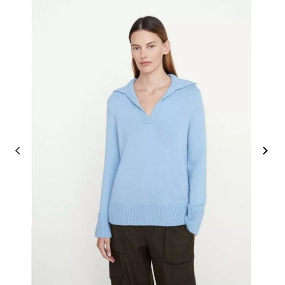 NWT Vince Easy Johnny Collar Cashmere Sweater - Picture 1 of 7